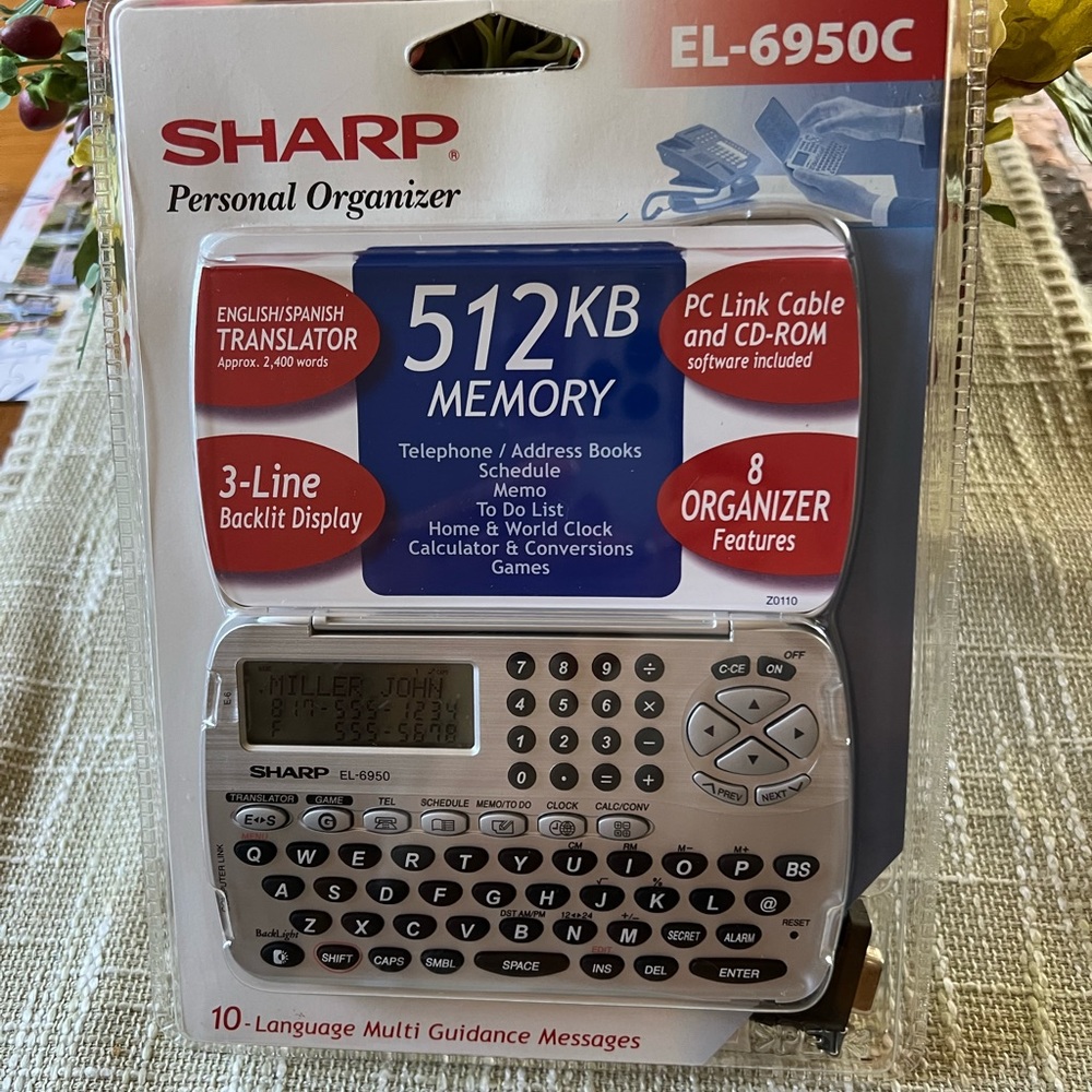 Sharp Personal Organizer EL-6950C 512 KB Memory Multi Guidance.!Address Book .